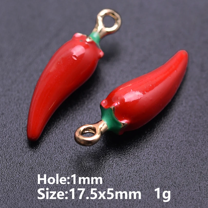 5pcs Cute Fruit Charm Pendants for DIY Jewellery Making
