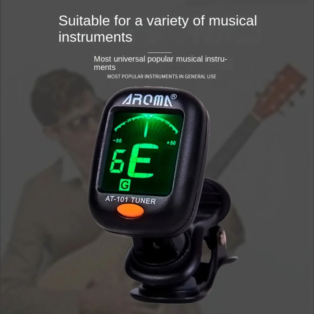 LCD Display Acoustic Guitar Tuner Rotatable Clip-On Electric Digital Tuner Professional Chromatic Digital Guitar Tuner Bass