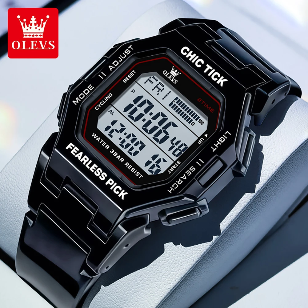 Luxury Watch With Rubber Strap - OLEVS 1119 Watches Man Electronic Watch