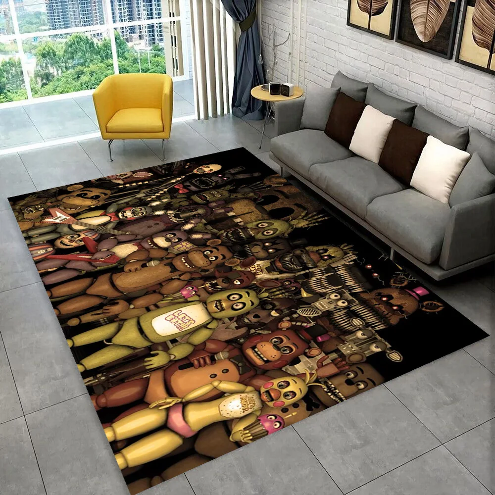 3D Horror Spiel F-FNAF Freddy Film Teppich Teppich für Spielzimmer Schlafzimmer Wohnzimmer Sofa Home Decor, Bereich Teppich rutschfeste Bodenmatte Geschenk
