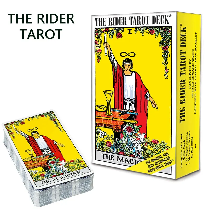 Jeu de tarot authentique Rider-Waite avec livret en anglais/espagnol pour débutants et experts en lecture de cartes
