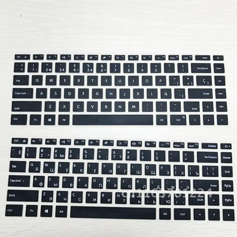 

Russian Keyboard Stickers Silicone Spanish Keyboard Cover for Xiaomi Mi Notebook Air 12.5 13.3 Pro 15.6 Skins Protector Film