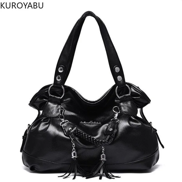 Harajuku Women\'s Handbags Y2k Leather PU Top-Handle Bags Fashion Vintage Chain Beading Shoulder Bag Chic Butterfly Bolsa Mujer