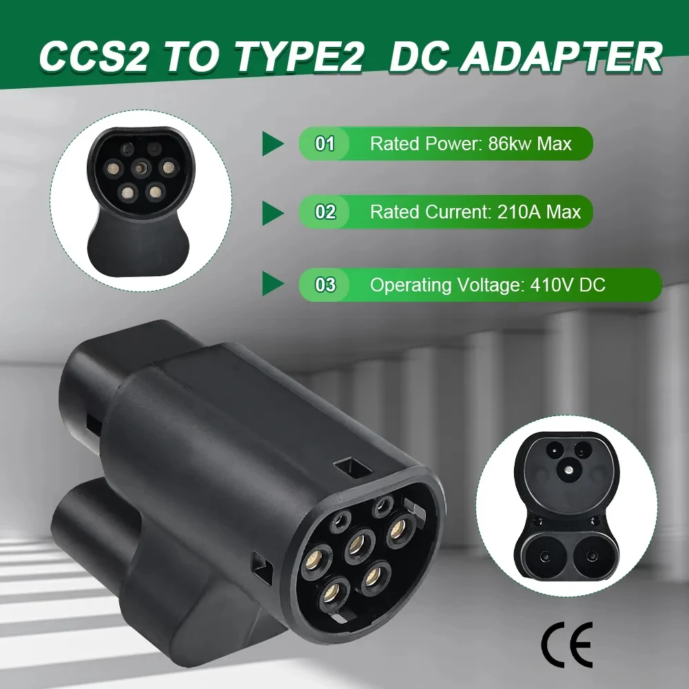 Beret CCS2 to Type 2 Charging Adapter, Charging Connector for EV Charger Electric Vehicles Compatible with NACS Model 3/S/X/Y