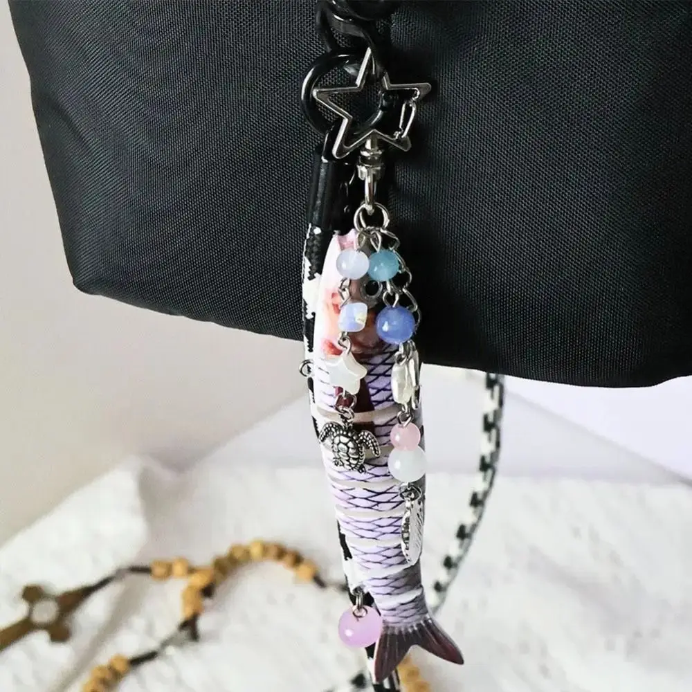 High-precision Handmade Fish Keychains Bionic Design Hanging Decor Artificial Fish Pendant Phone Lanyard Lifelike