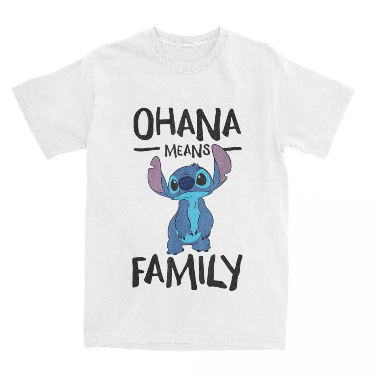 Novelty Ohan Means Family Cool Stitch T Shirt Men Women Pure Cotton Tees Shirt Adult Clothing