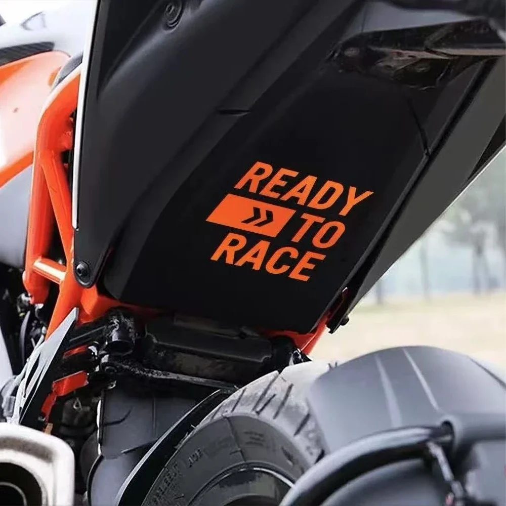 

2PCS READY TO RACE Logo Motorcycle Stickers Waterproof Decals for KTM Super Adventure Duke RC 390 690 790 890 1090 1190 1290 R