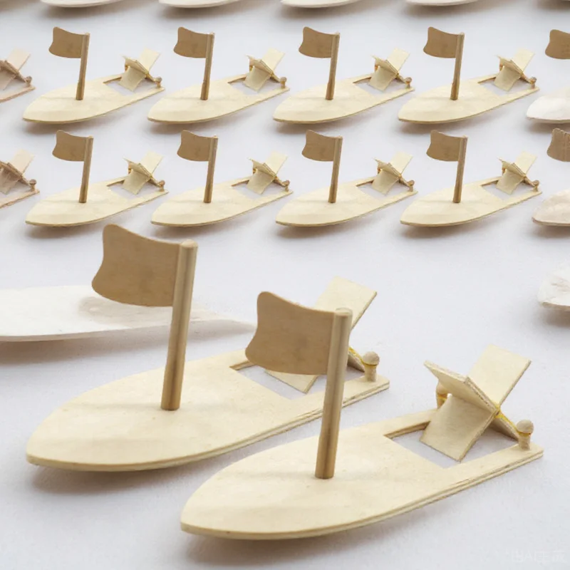 

10Pcs DIY Wooden Sailboat Painting Kit for Creative Blank Craft School Party Decoration Graffiti Boat Wood Crafts for