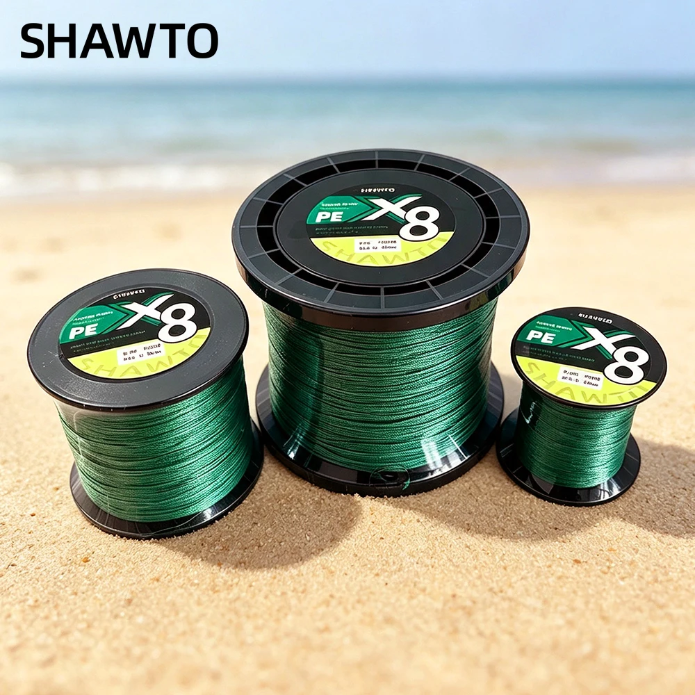 Shawto 8 Strands Braided Fishing Line - Pro Grade Power Performance For Saltwater Or Freshwater Fish 150M 300M 1000M 8x PE Line