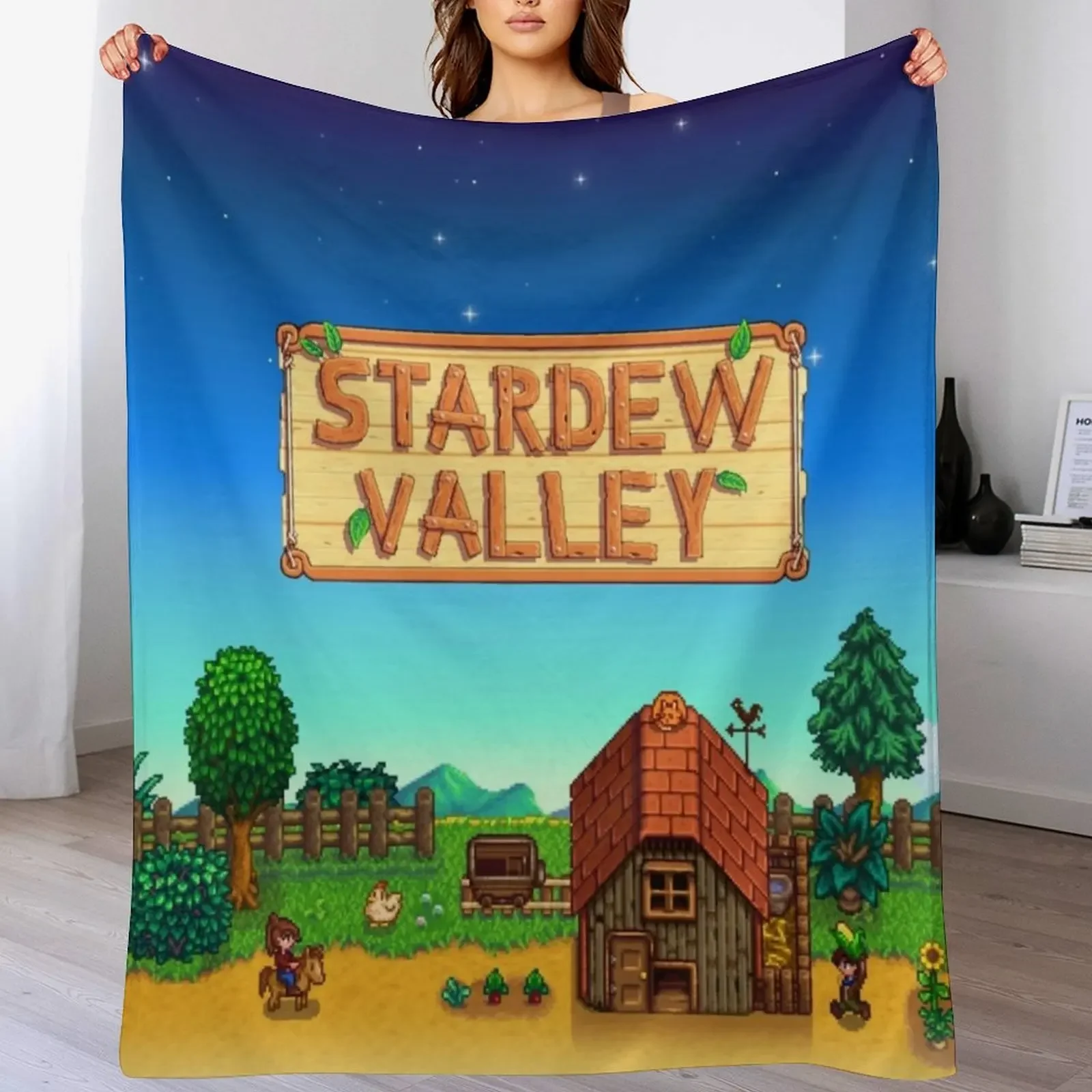 

Stardew Valley Throw Blanket All Weather Soft Throw Blanket for Sofa