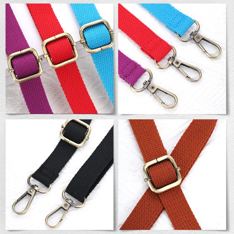 130cm Canvas Adjustable Shoulder Bag Strap Replacement Candy Color Strap For Crossbody Bag Girls DIY Strap For Making Bag Parts