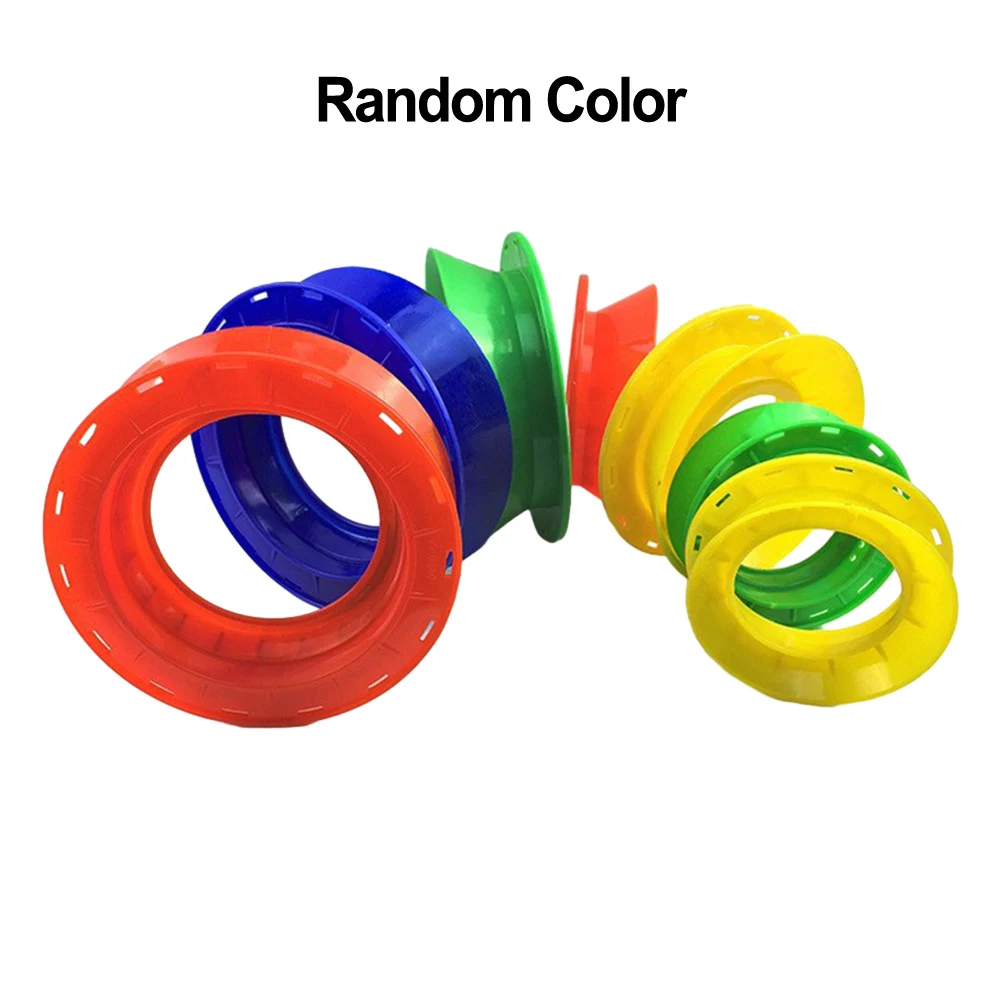 Circular Main Coil Board Fishing Line Coiling Plate Plastic Handle Wire Winding Ring Sea Fishing Line Reel 120x80mm Random Color
