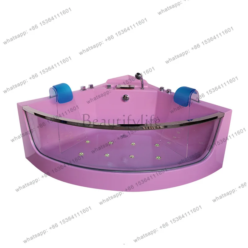 New product launch double triangular bathtub, simple and comfortable massage cylinder R8710