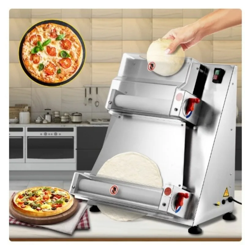 Electric Pizza Dough Press Machine Automatic Dough Roller Machine for Pizza Bread Pastry Dough Sheeter for Home Commercial Use