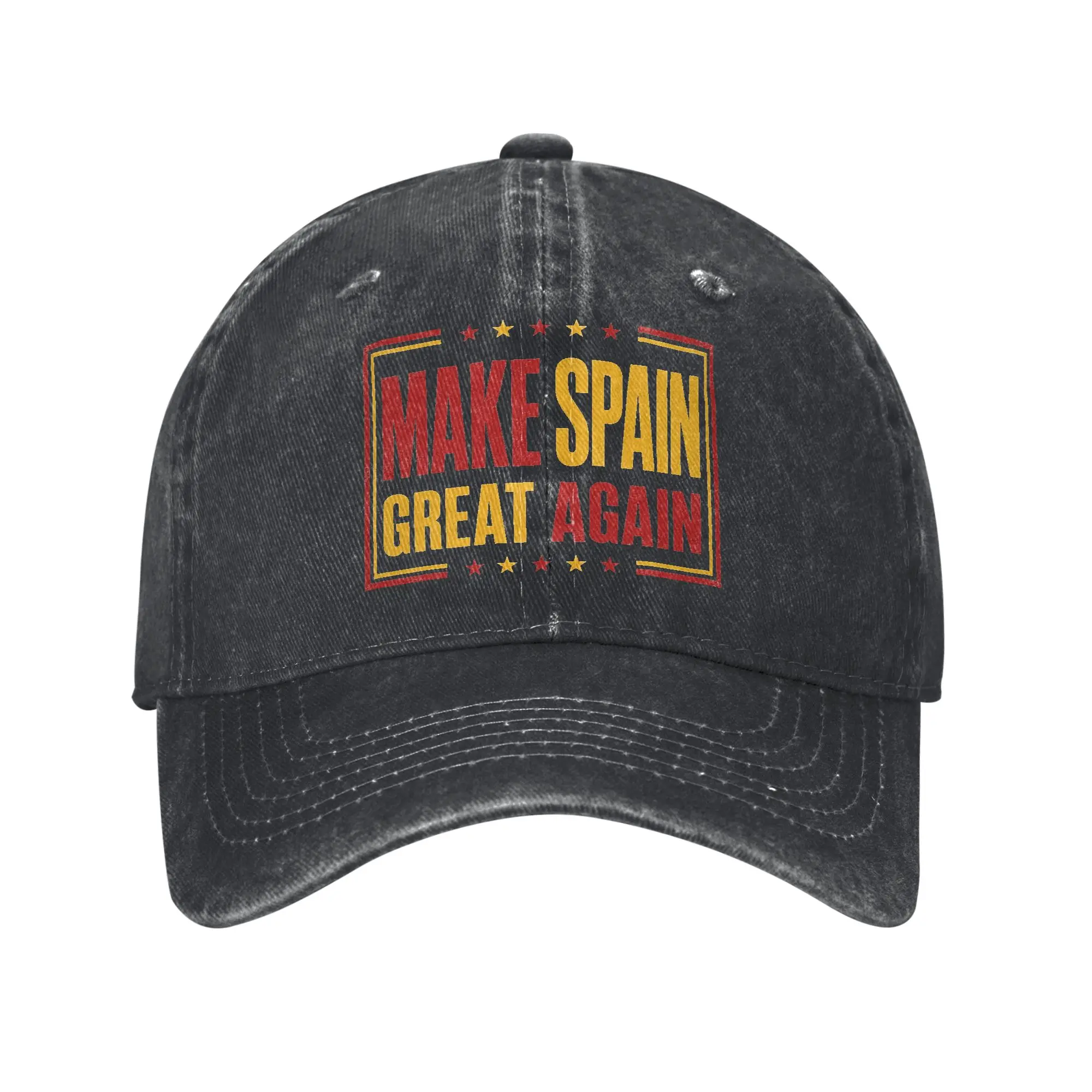 Make Spain Great Again  Headwear Baseball Caps Unisex Daily  Caps Hat Adjustable Casquette Dad Hat