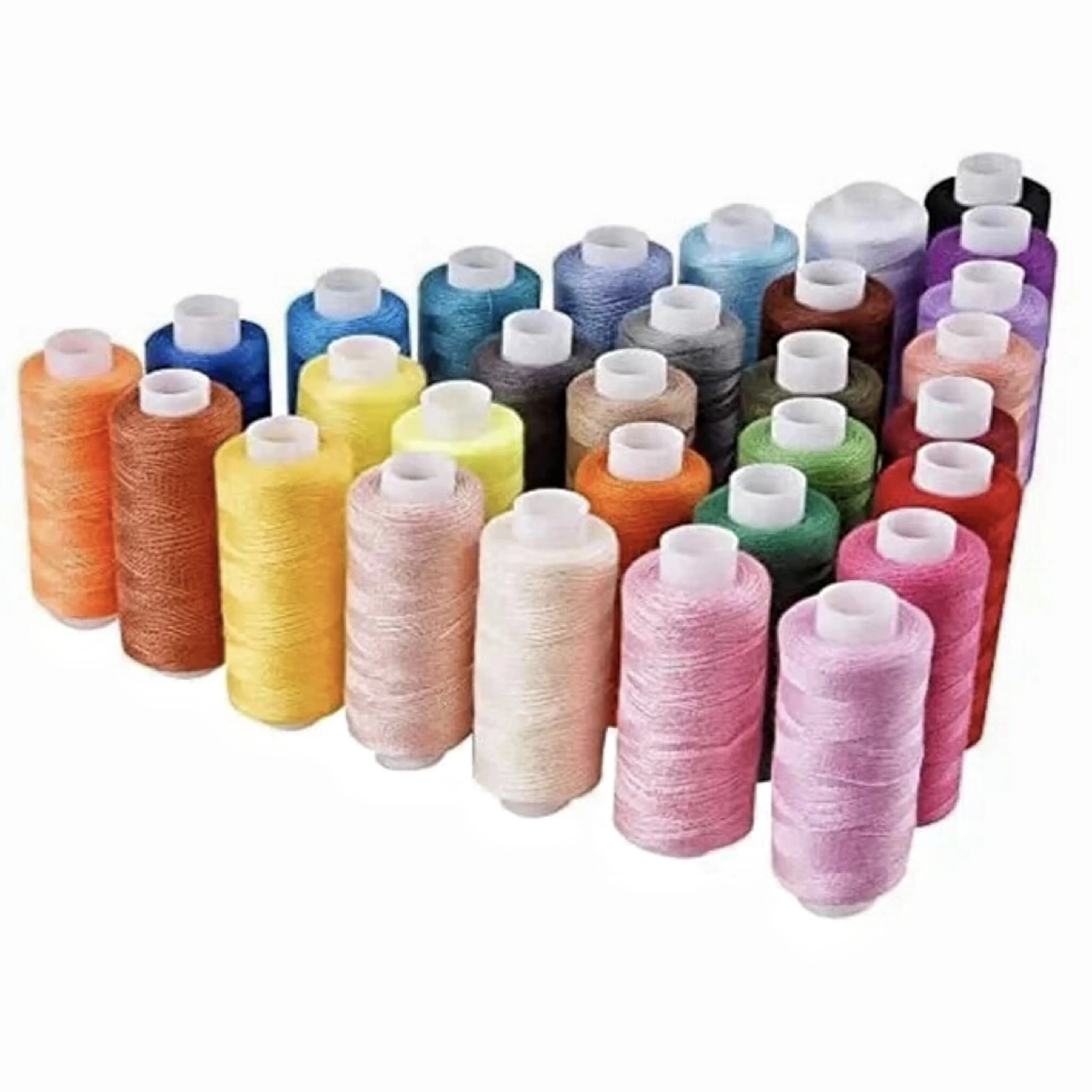 24 Color Sewing Thread 100 Polyester Yarn Sewing Thread Roll Machine Hand Embroidery 200 Yard Each Spool For Home Sewing Kit