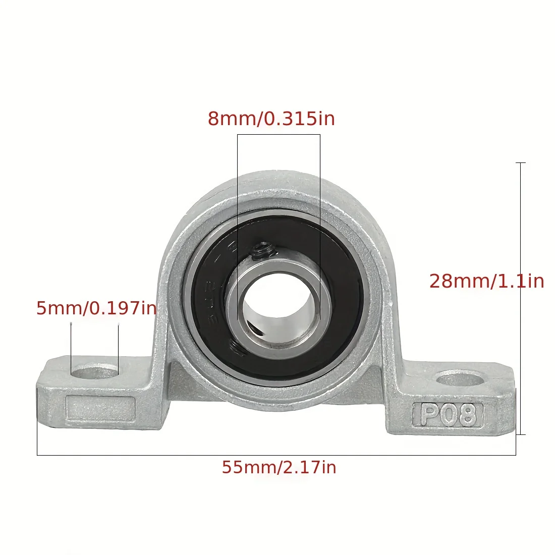 1pcs Zinc Alloy Diameter 8 10 12 35 mm Bore Ball Bearing Pillow Block Mounted Support Kfl08 Kfl000 Kfl001 Kp08 Kp000 Kp001 Kp002