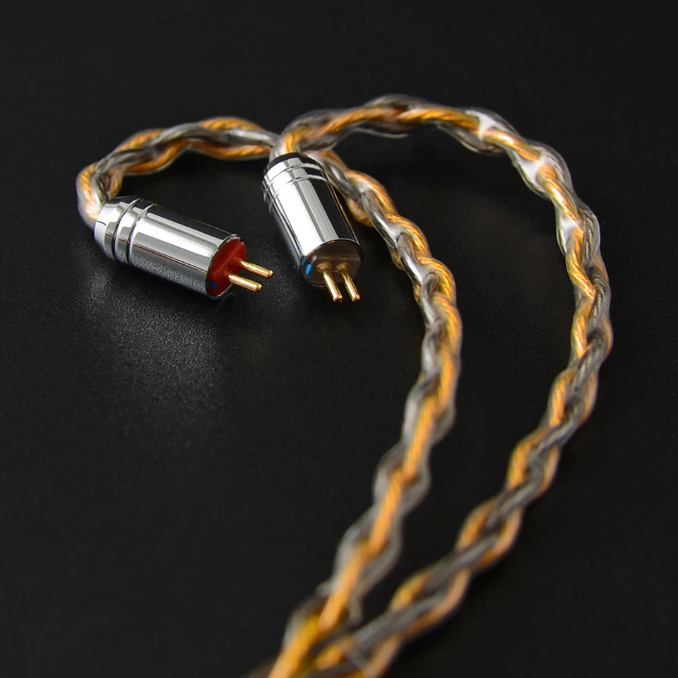 NICEHCK Cable de actualización de auriculares mixto de cobre y chapado en plata de 8 núcleos 3,5/2,5/4,4mm MMCX/QDC/0,78mm 2 pines para DB3 MK4 ST-10s