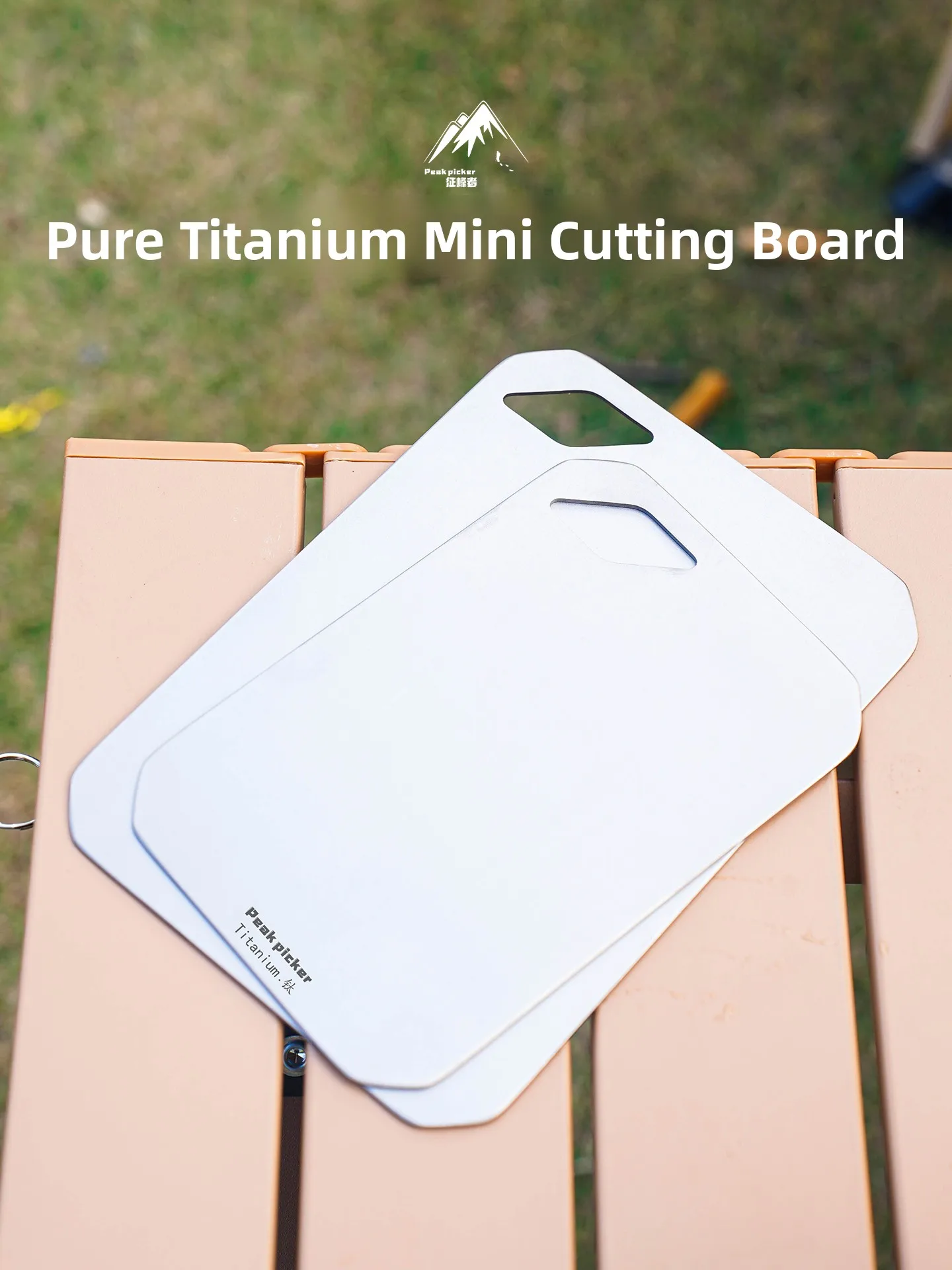 

Portable Pure Titanium Cutting Board Camping Outdoor Hanging Home Use Baby Chopping Board Durable Kitchen Accessories