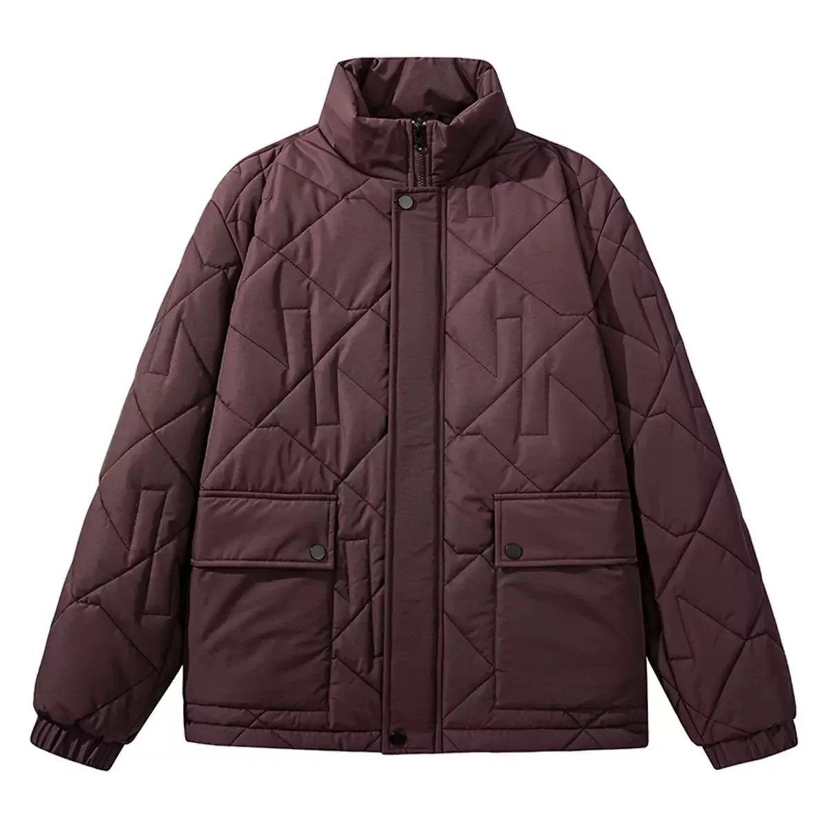 شتاء جديد عصري بلون الأمريكية الرجعية سميكة الدافئة سترة قطن الرجال عادية فضفاض الرياضة الراقية حجم كبير سترة #4