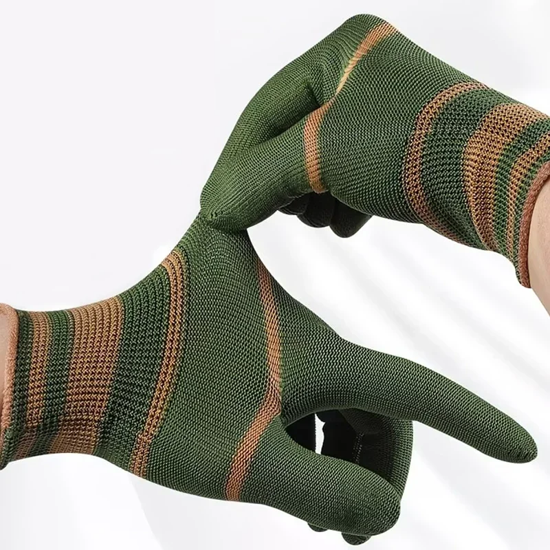12–48 Paar atmungsaktive, abriebfeste Arbeitshandschuhe, weich, flexibel, langlebig, gestrickt, für Männer und Frauen, für den Einsatz im Haus und im Garten – Detail 5