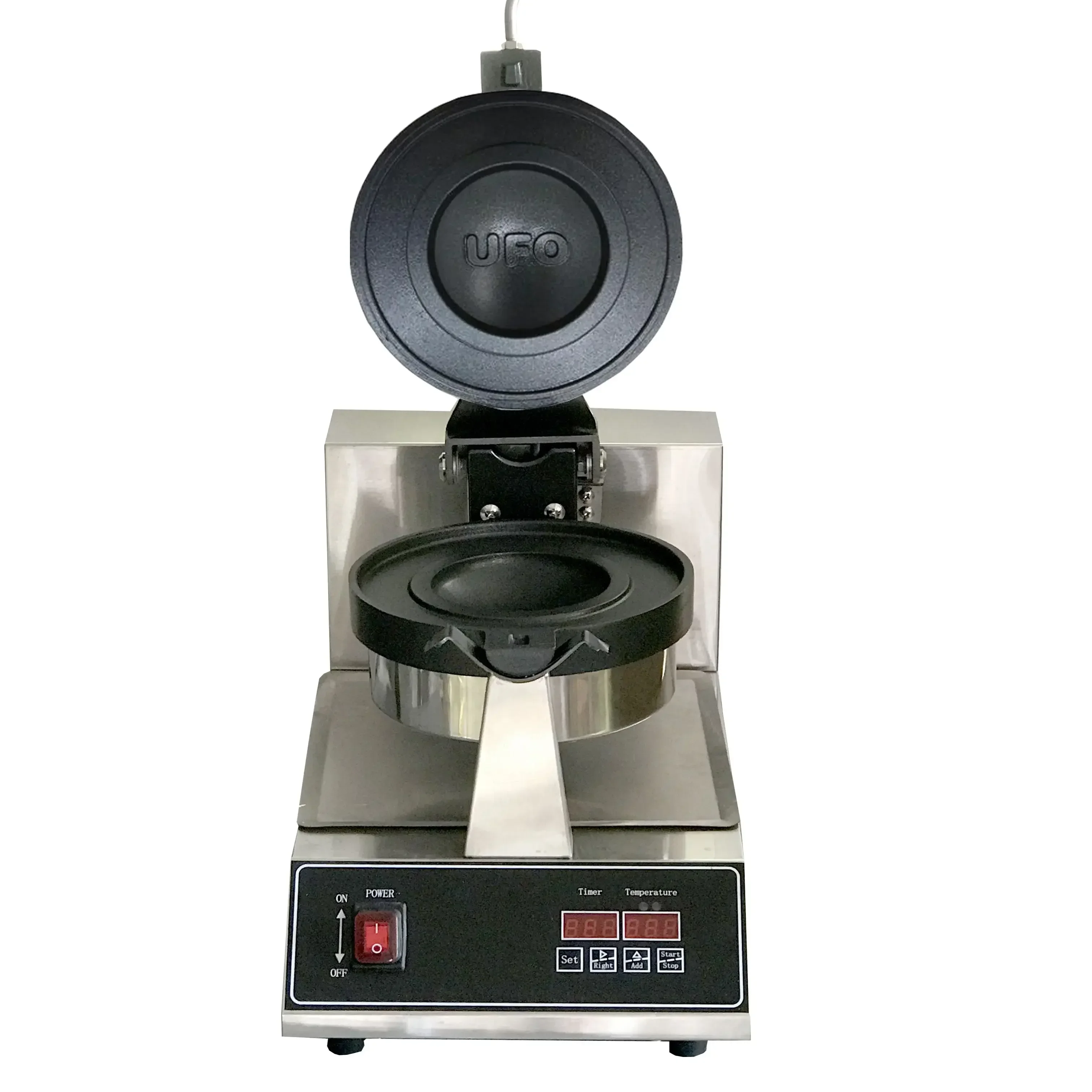 UFO Shaped 1200W Digital Grill Crush Burgers Swirl Ice Cream Waffles Serve Gelato Paninis