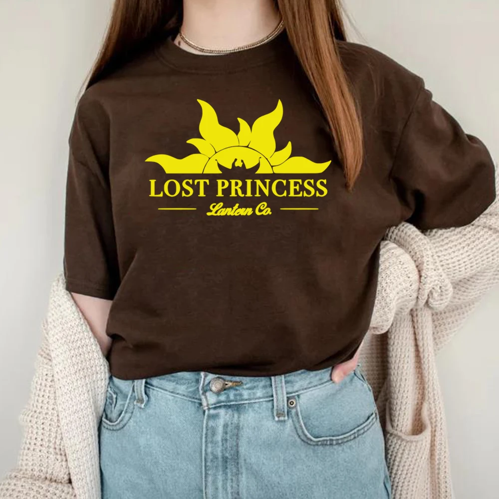 Tangled Shirt Lost Princess T-Shirt Women Lantern Company Graphic Tee Unisex Shoret Sleeve Summer Vacation Tshirt Tumblr Tops