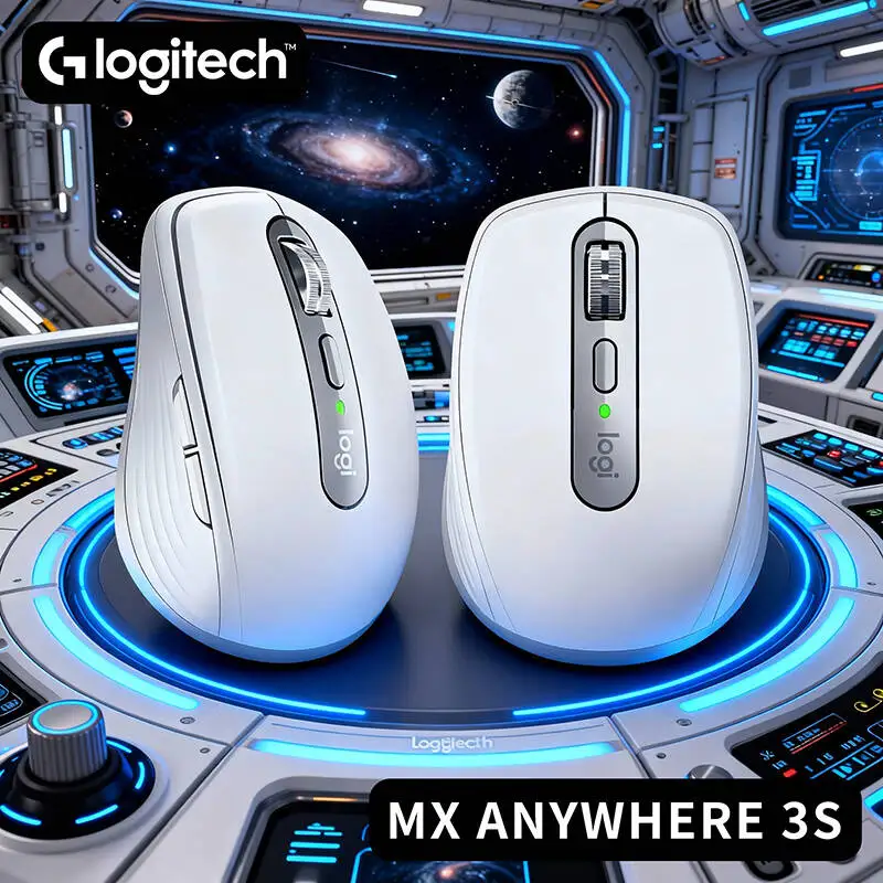 

Compact Logitech MX Anywhere 3S -8000 DPI, MagSpeed Wheel, Comfortable Touch,Quiet Clicks, 3-Device Bluetooth, USB-C Fast Charge