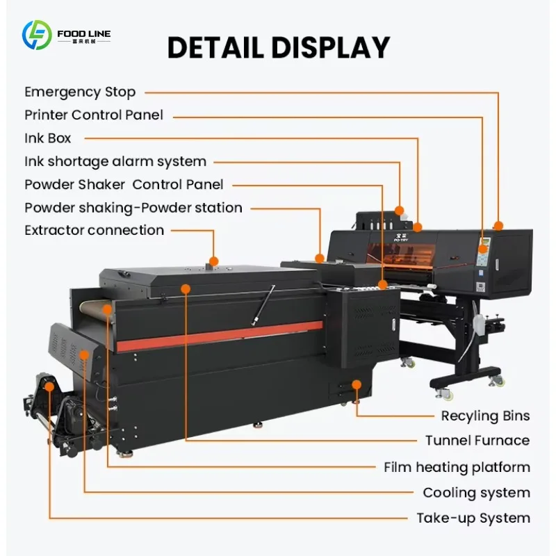 Customized 60cm Multifunctional 4-Printhead Heat Transfer Film Printer New Roll-to-Roll Plate Pigment Ink