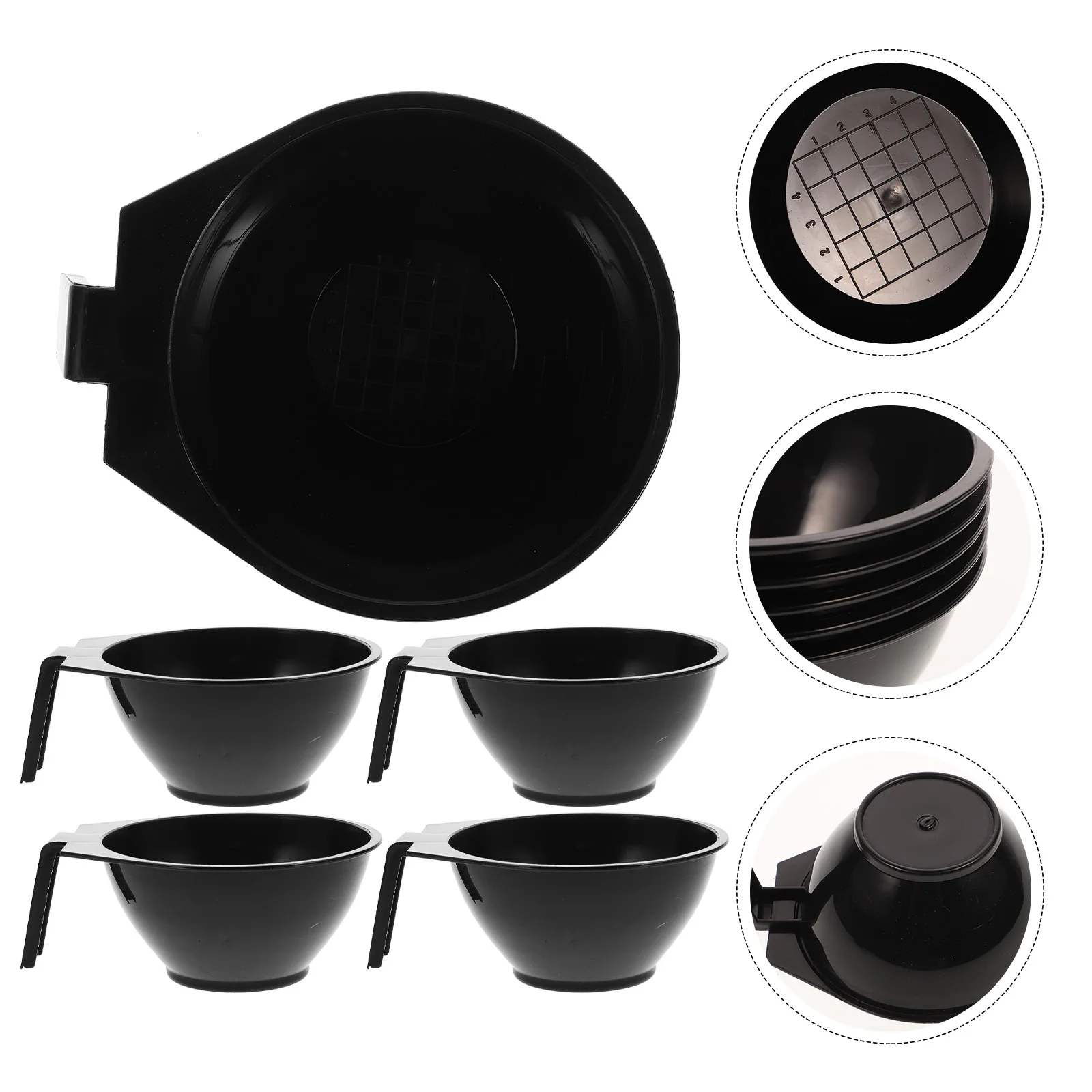 

5Pcs Hair Dye Bowls for Salon PP Material Color Mixing Tools Baking Oil Bowl Easy to Store Portable Stackable Design