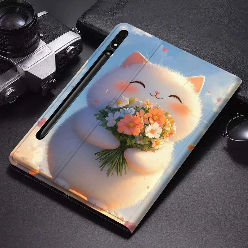 

Cute Rabbit Heart Sparkling Gift For Samsung Galaxy Tab S6 S7 S8 S9 S10 FE Plus Lite Soft Flexible Support Tablet Case