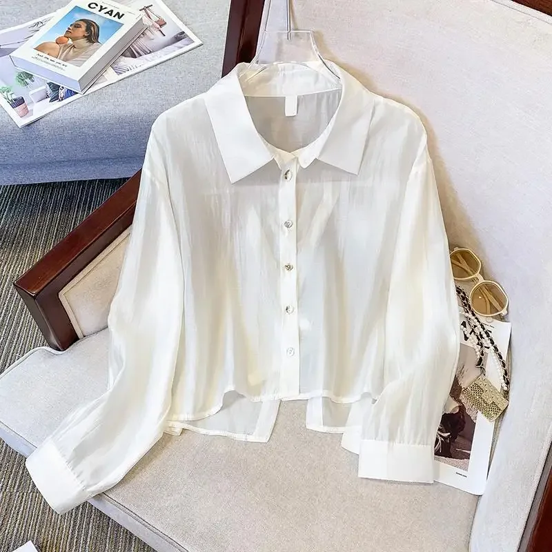 

2024 новая короткая солнцезащитная рубашка с женским летним тонким кардиганом супер феи, маленький топ