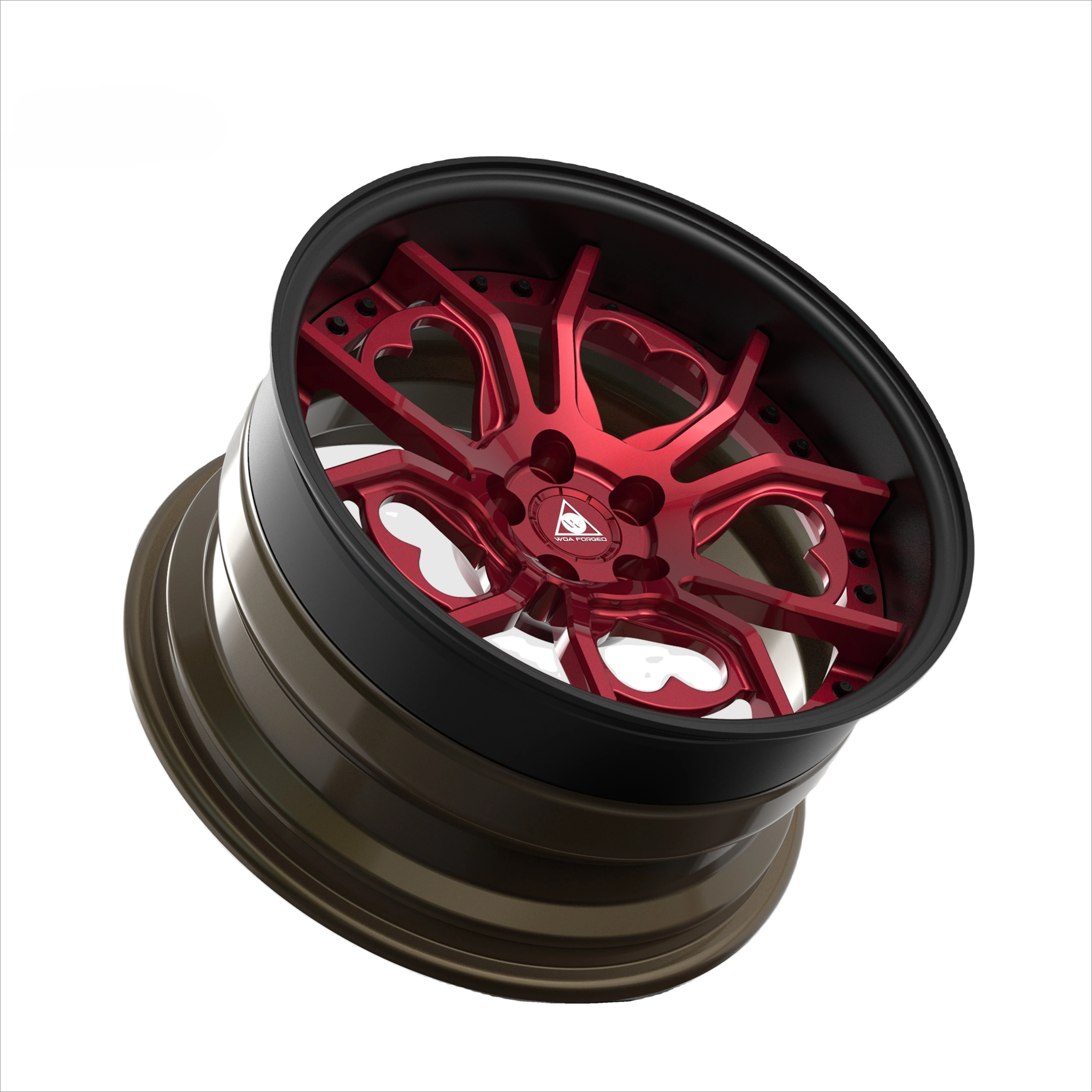 

Custom Passenger Car Forged Wheels 3 Piece Rim ODM Heart Shaped Alloy Aluminum Customized Lightweight 19 20 21 22 23 24 Inch Rim