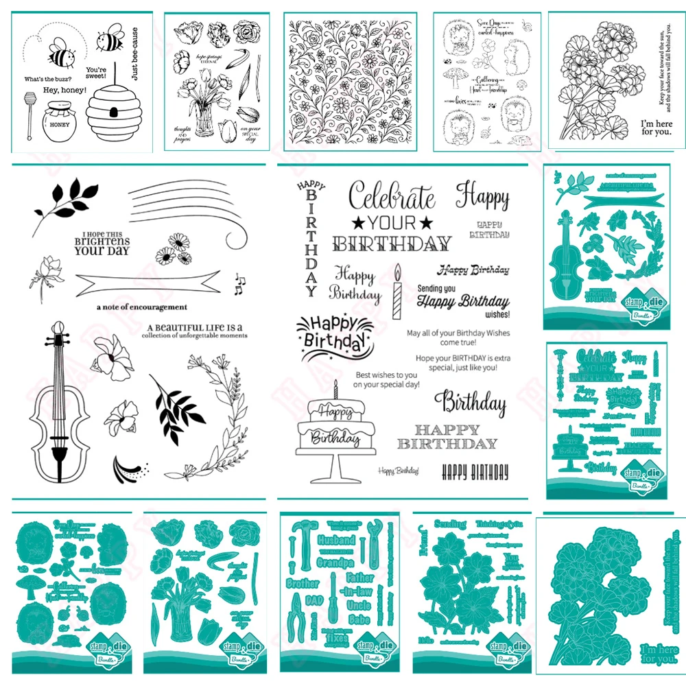 

Home is Where the Heart Is Metal Cutting Dies And Clear Stamps For DIY Scrapbook Album Craft Paper Card Embossing Decoration