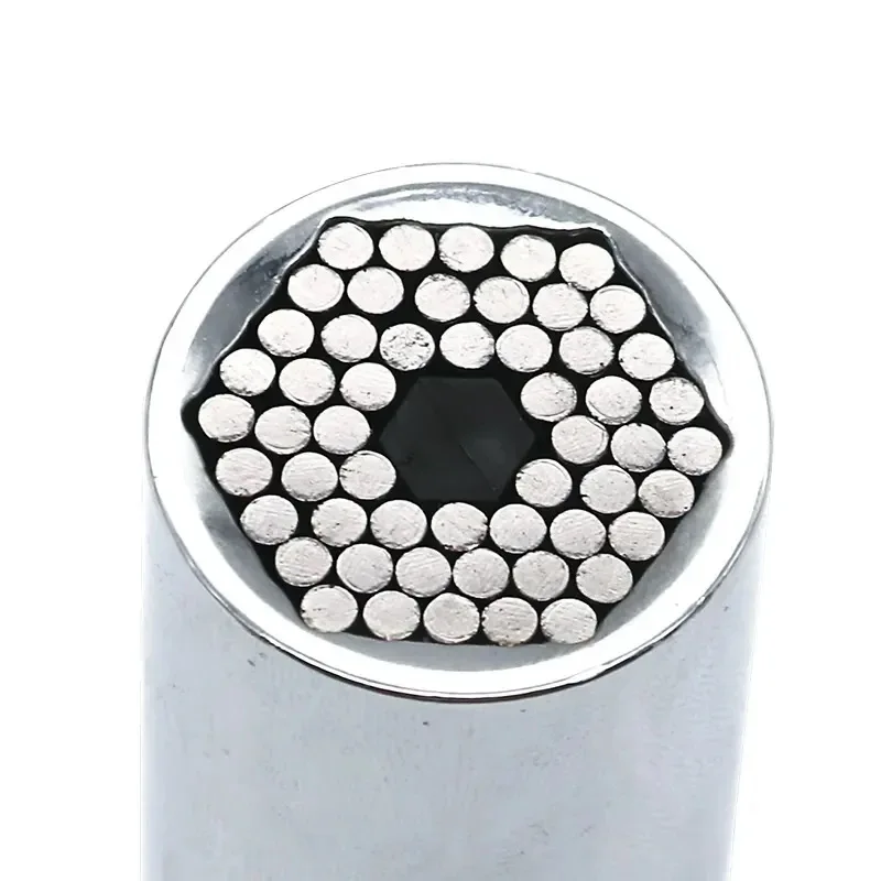 Universal Socket Wrench Torque Head Set Ratchet Super Sleeve Gadget Power Drill Adapter Magic Grip Spanner Key Multi Tool 7-19mm