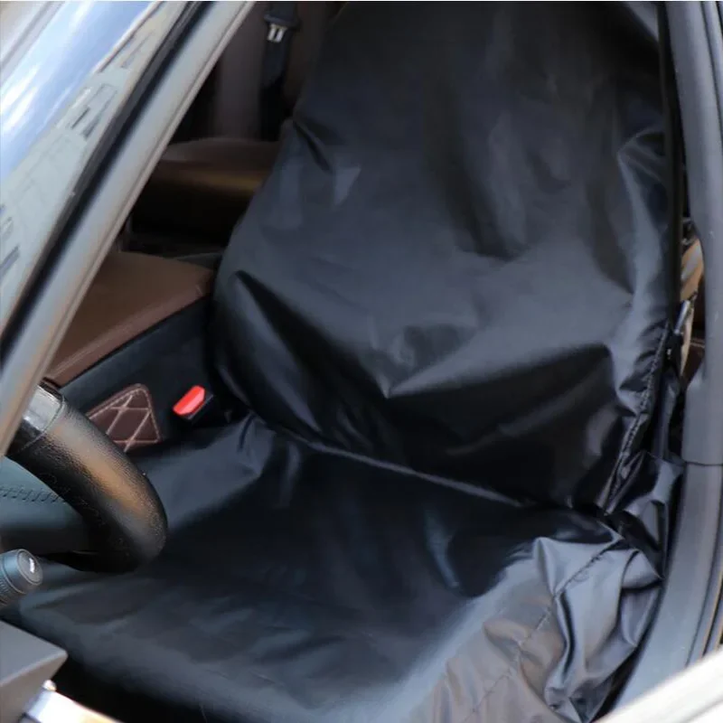 Reusable Black Universal Car Seat Cover Waterproof Antifouling Dust Covers Steering Wheel Protective for Car Seat