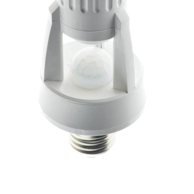 E27 LED 220V Screw Light Bulb Holder LED PIR Infrared Motion Sensor Lamp With Switch Socket Identify E27 Motion Sensor