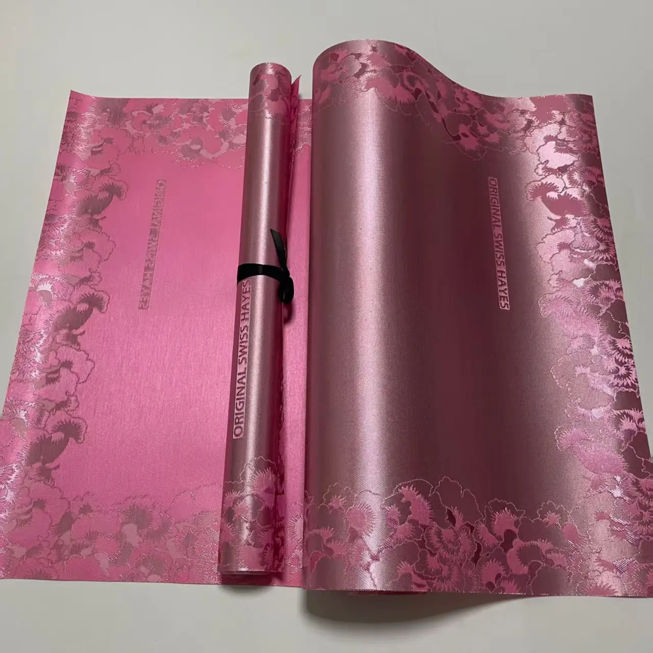 

3D Sego Gele Hayes Original Headtie Wrapper Fabric Turban Embroidered Fuchsia Print High-Quality 2Pcs/Bag For Women Wedding