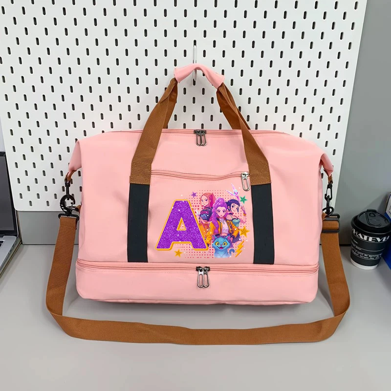 

Kpop Demon Hunters Travel Bag Women Waterproof Gym Sport Bag Fitness Handbag for Men Storage Bag Shoulderbag Birthday Gift