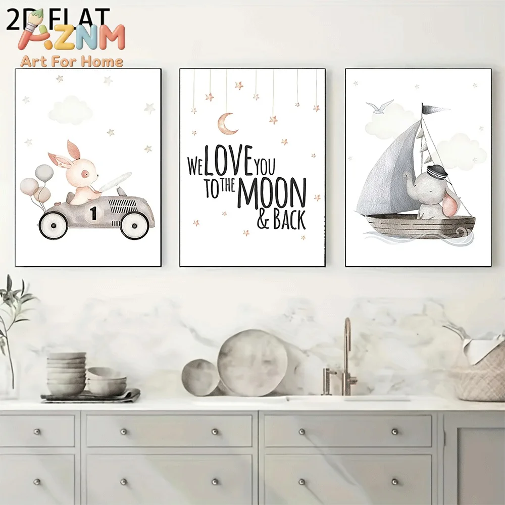 AZNM Lukisan Kanvas Kelinci da - Star Flat Back ulasan dan harga