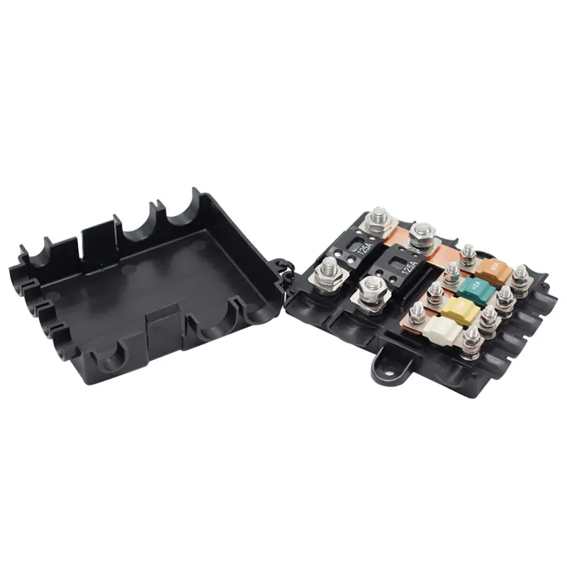 PA66 M5 M8 Lila Kupfer L 6-Wege Automotive Auto-Sicherungskasten-Halter für MIDI MEGA – Detail 6