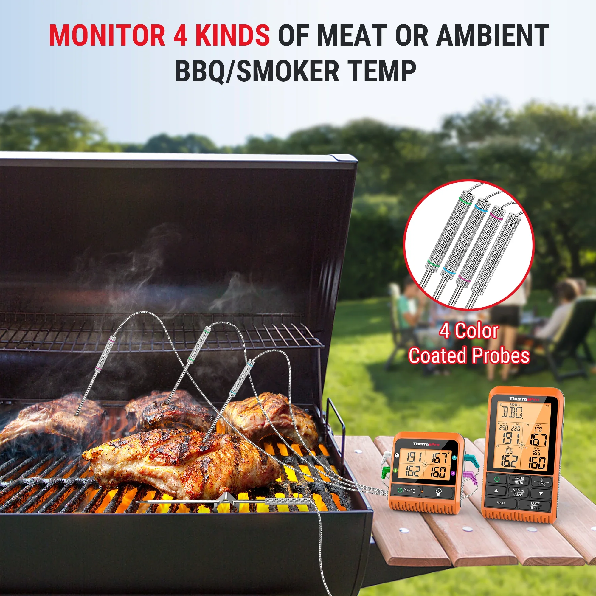 2026 For ThermoPro TP829C 300m Wireless Digital Meat Thermometer Newest Arrival Kitchen Cooking Plastic Tool