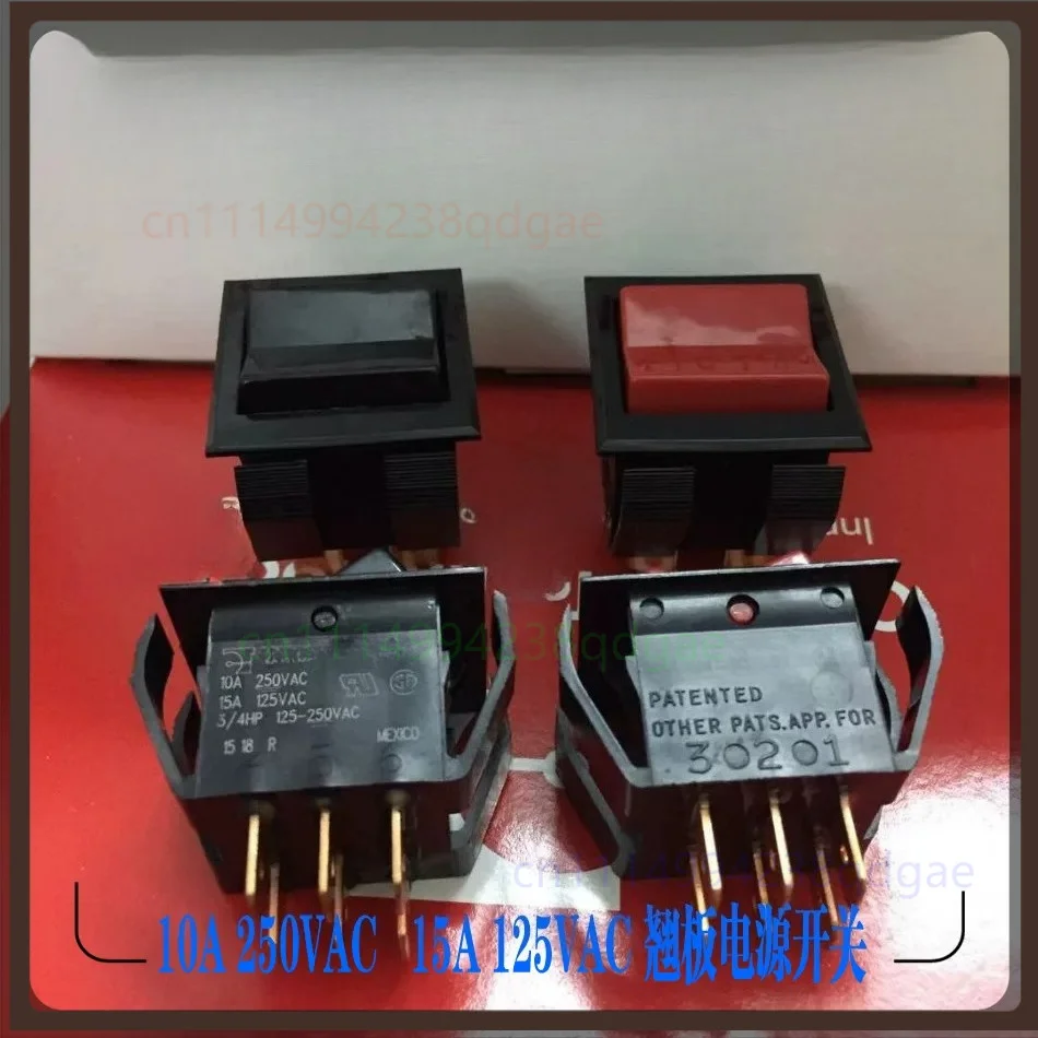 1PCS For Carling Technologies Rocker Switch 10A 250VAC 6Pin 3 Position DPDT On Off On Power Control Switch