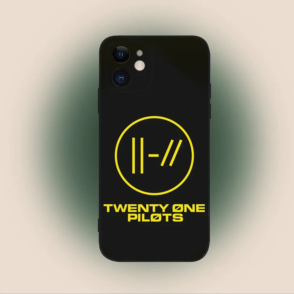 T-Twenty one Pilot  Phone Case For iPhone 15,14,13,12,11,Plus,Pro Max,XS,X,XR,SE,Mini,8,7 Soft Silicone Black Cover