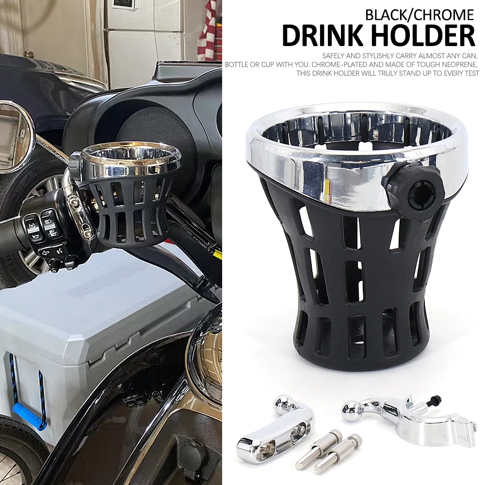 

New Motorcycle Rider Beverage Water Bottle Drink Cup Holder For Honda GL1800 For Yamaha XSR 900 For Kawasaki Vulcan For Suzuki