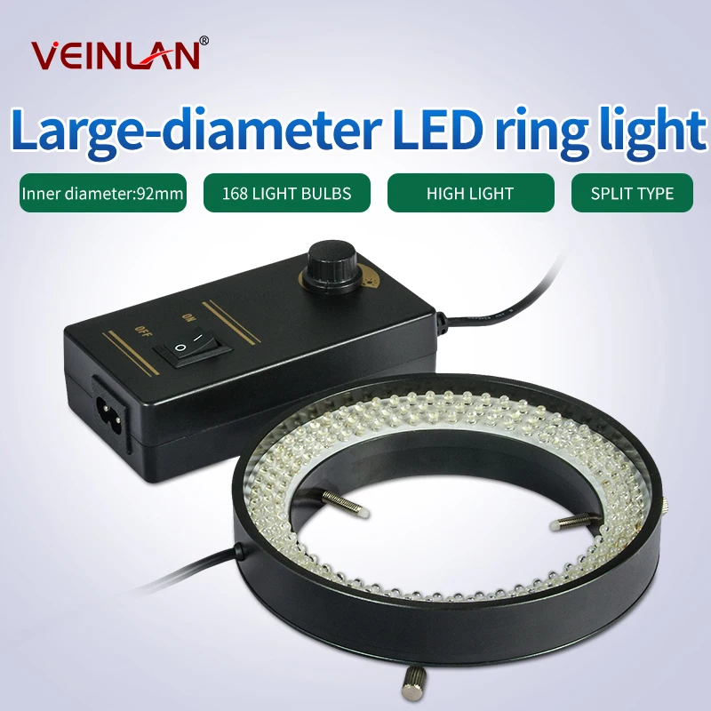 Microscope Adjustable Led Ring Light, Large Diameter Led Ring Light Source, Frosted Shadowless Ring Light