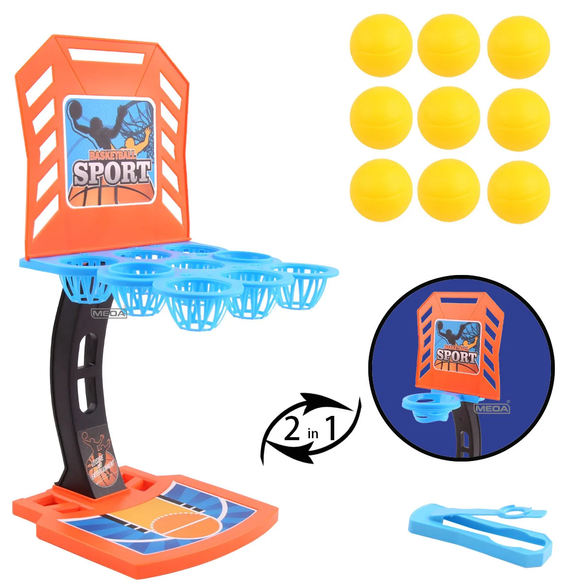 

Kid's Manual Basketball Shooting Machine Toy Indoor Parent-child Interactive Basketball Frame Shooting Stand Surprise Gift ﻿