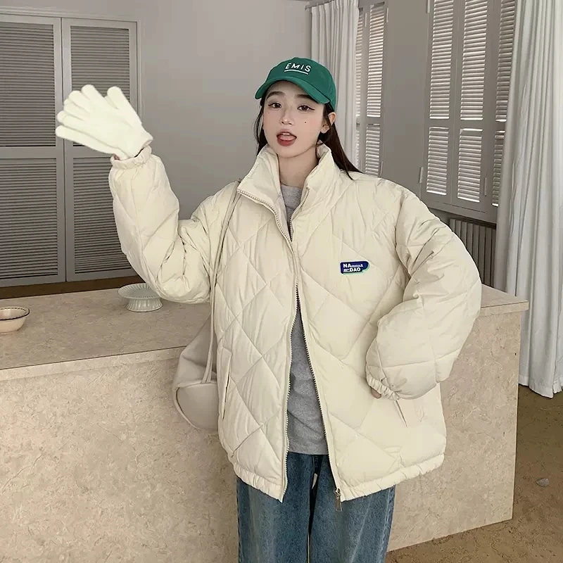 Women's down Padded Jacket Korean Loose Thick Parka Winter Outerwear Warm Short Overcoat for Students Bread Clothing 2026 New St
