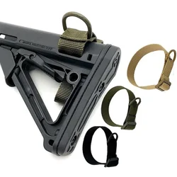 Airsoft-Tactical ButtStock Sling Adaptador, Rifle Stock Gun Strap, Corda de Arma, cinto de cintas, Caça Acessórios