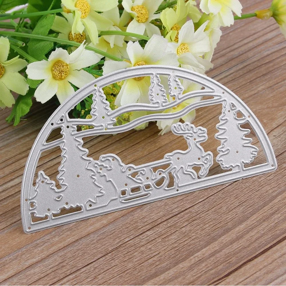 Christmas Tree Deer Stencils Metal Cutting Dies Scrapbooking Craft Card Making Embossing  Frame